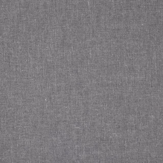 Cool pewter grey linen-blend fabric with a fine textured plain weave