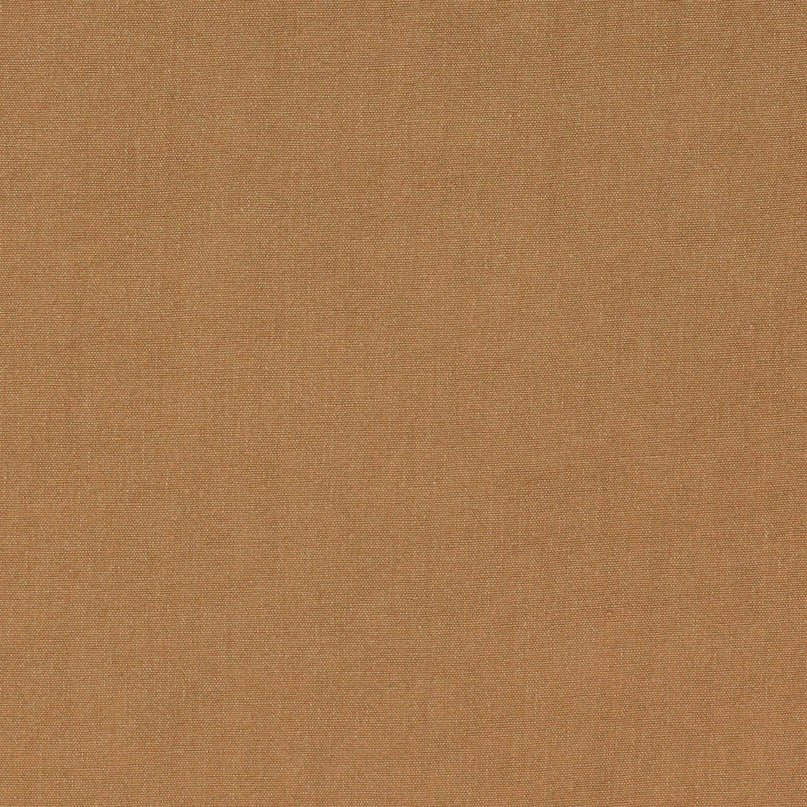 Close-up of warm camel plain-woven linen fabric with a fine slub texture
