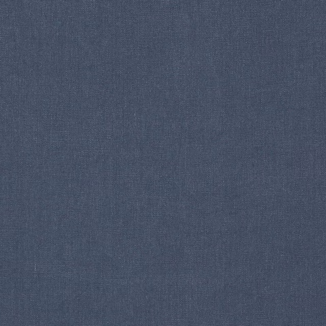 Flat swatch of muted indigo-blue linen with a fine, even weave