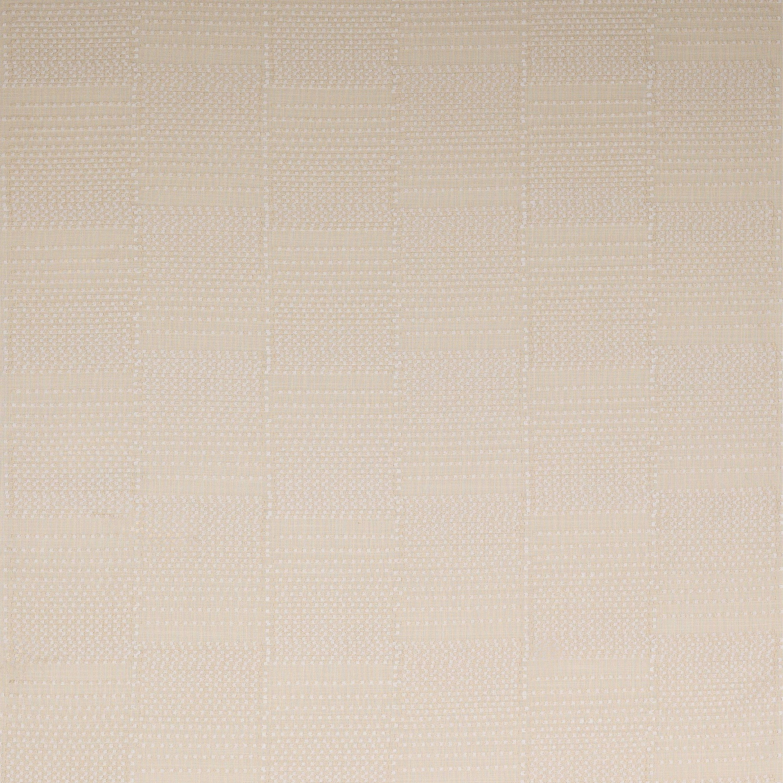 Pale ivory cream geometric woven fabric with subtle textured check pattern