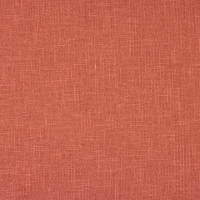 Soft coral terracotta plain weave fabric with subtle linen texture
