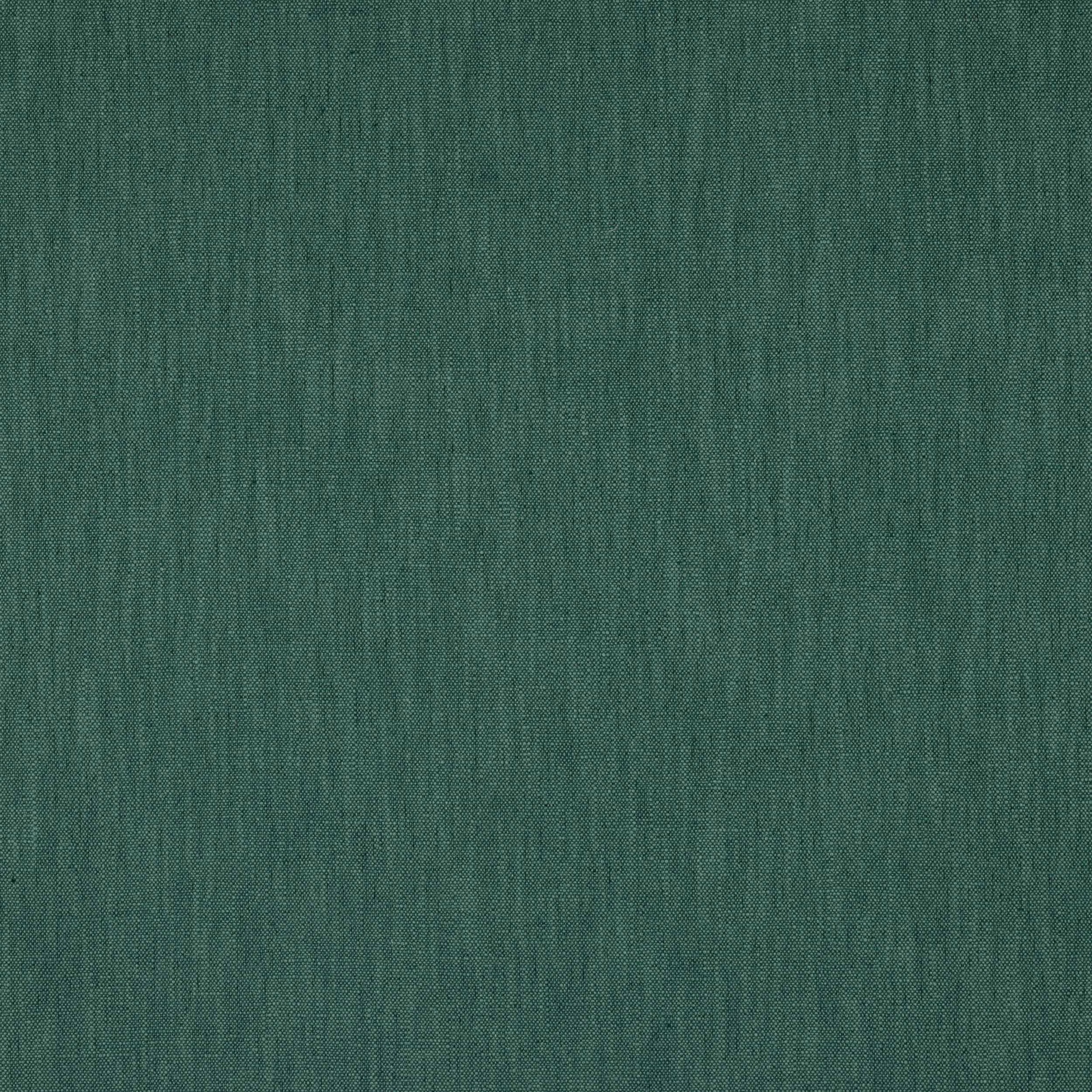 Deep forest green textured plain-woven fabric swatch with fine linen grain