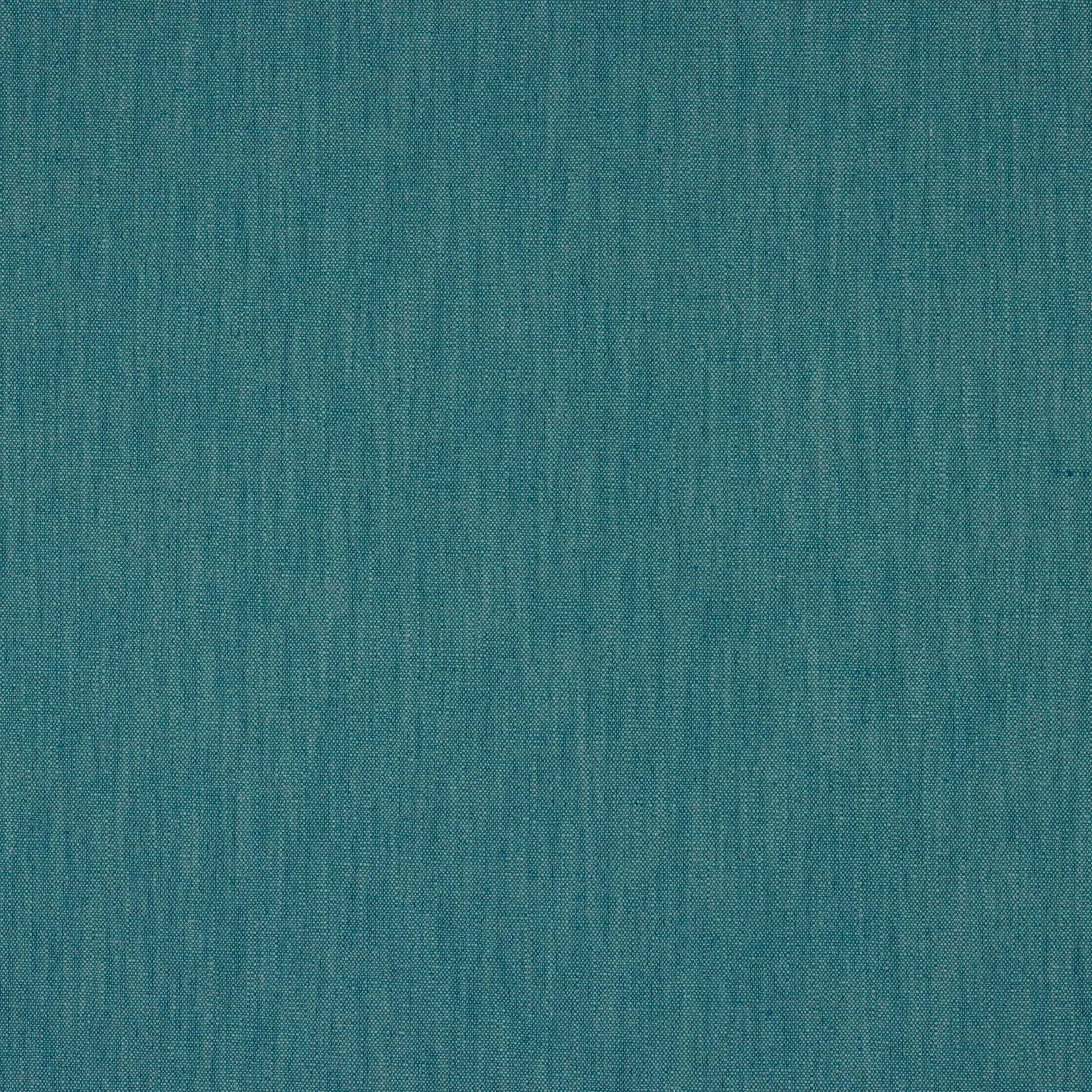 Teal-blue plain woven fabric swatch with fine linen texture