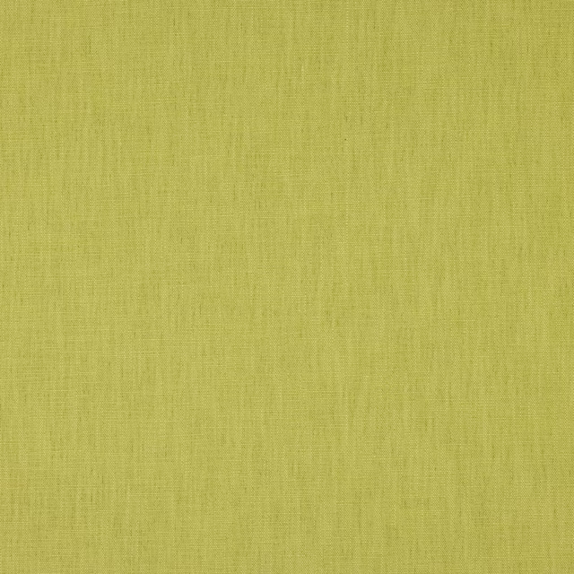 Solid lime-green woven fabric with a fine natural slub texture