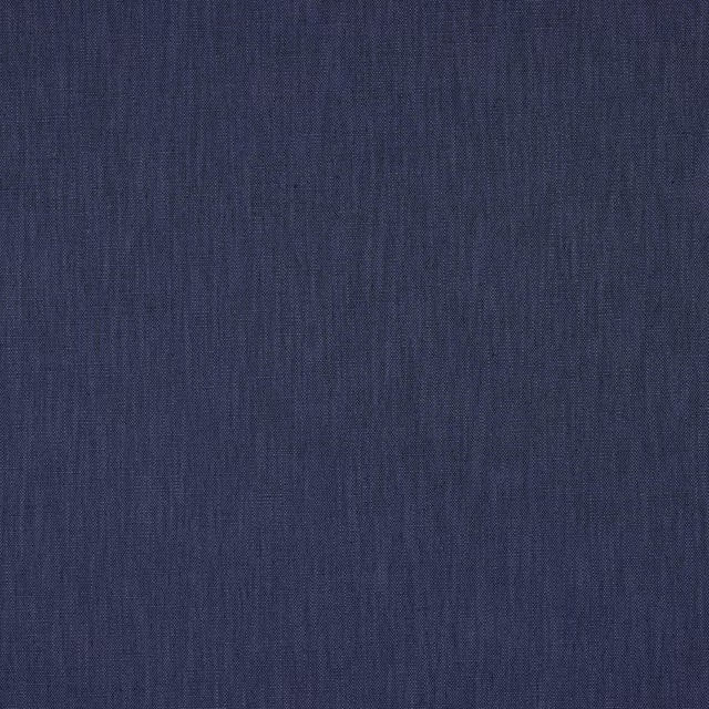Close-up of a deep navy plain-woven fabric with fine textured weave