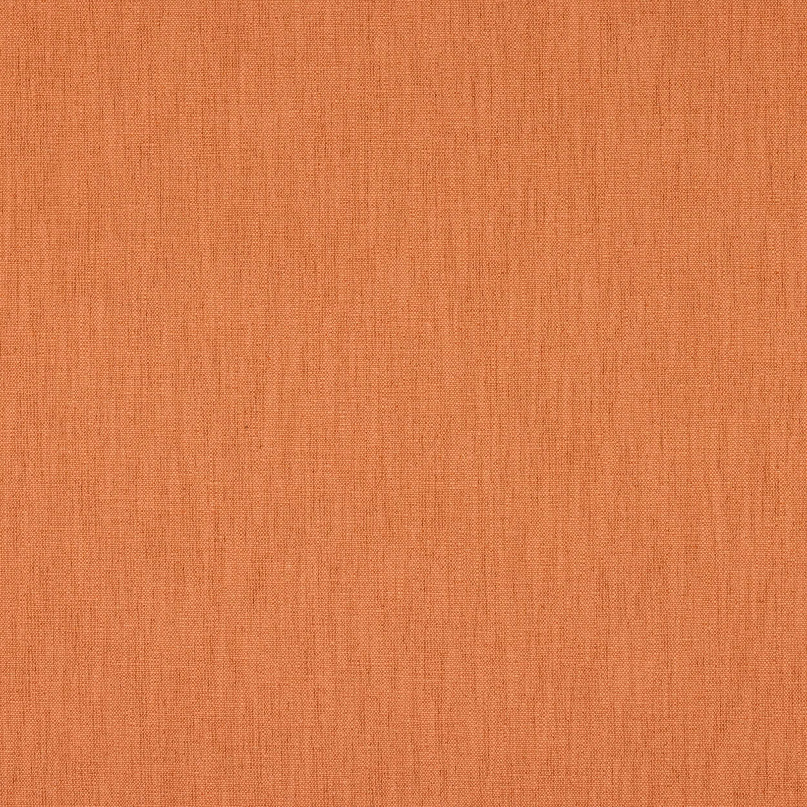 Warm terracotta orange plain woven fabric with fine linen texture