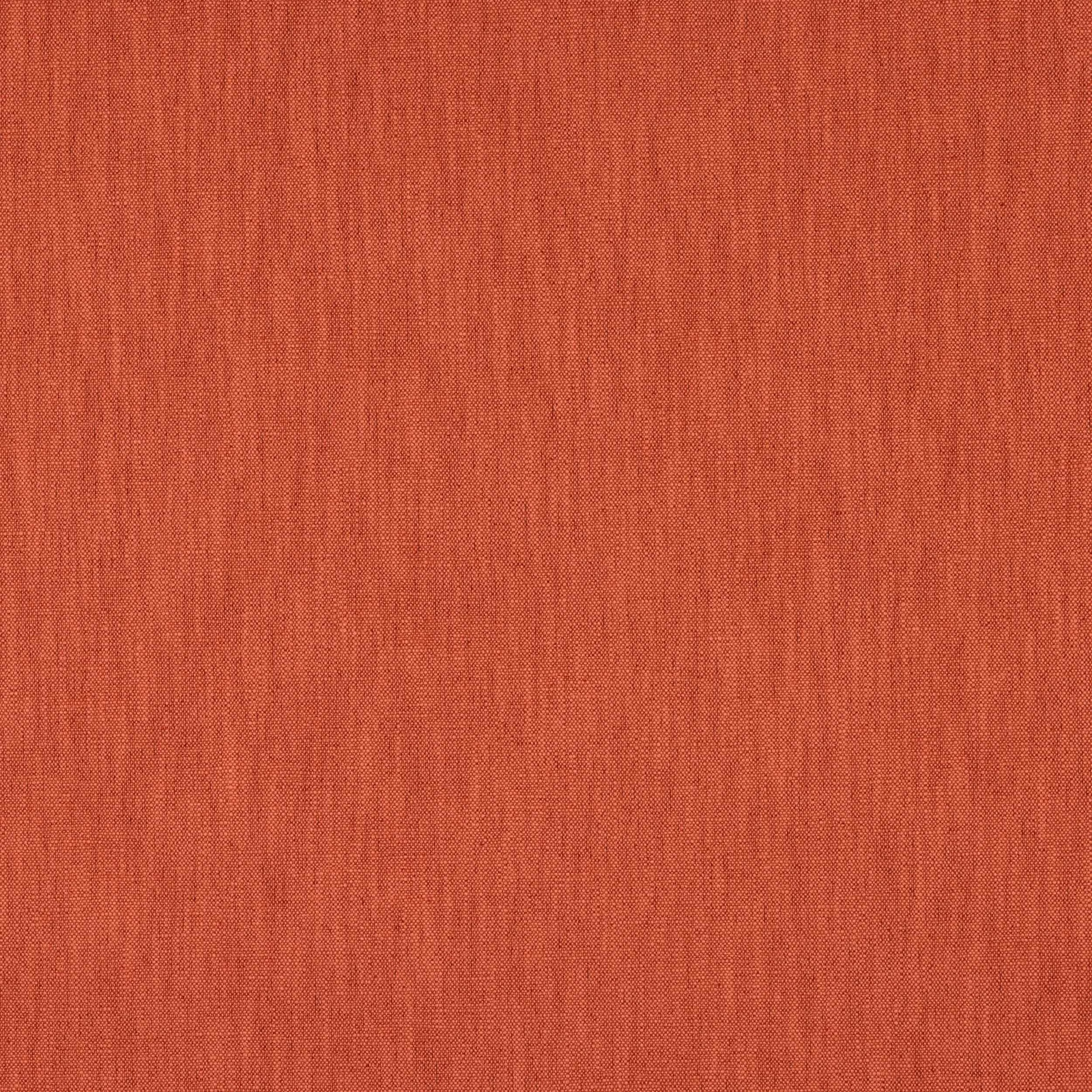 Warm paprika-orange plain woven fabric with fine linen-like texture