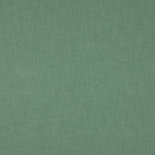 Soft sage green plain woven fabric with a fine linen-look texture