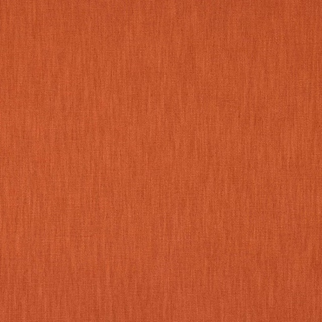Close-up of a warm tomato-orange plain woven fabric with fine texture