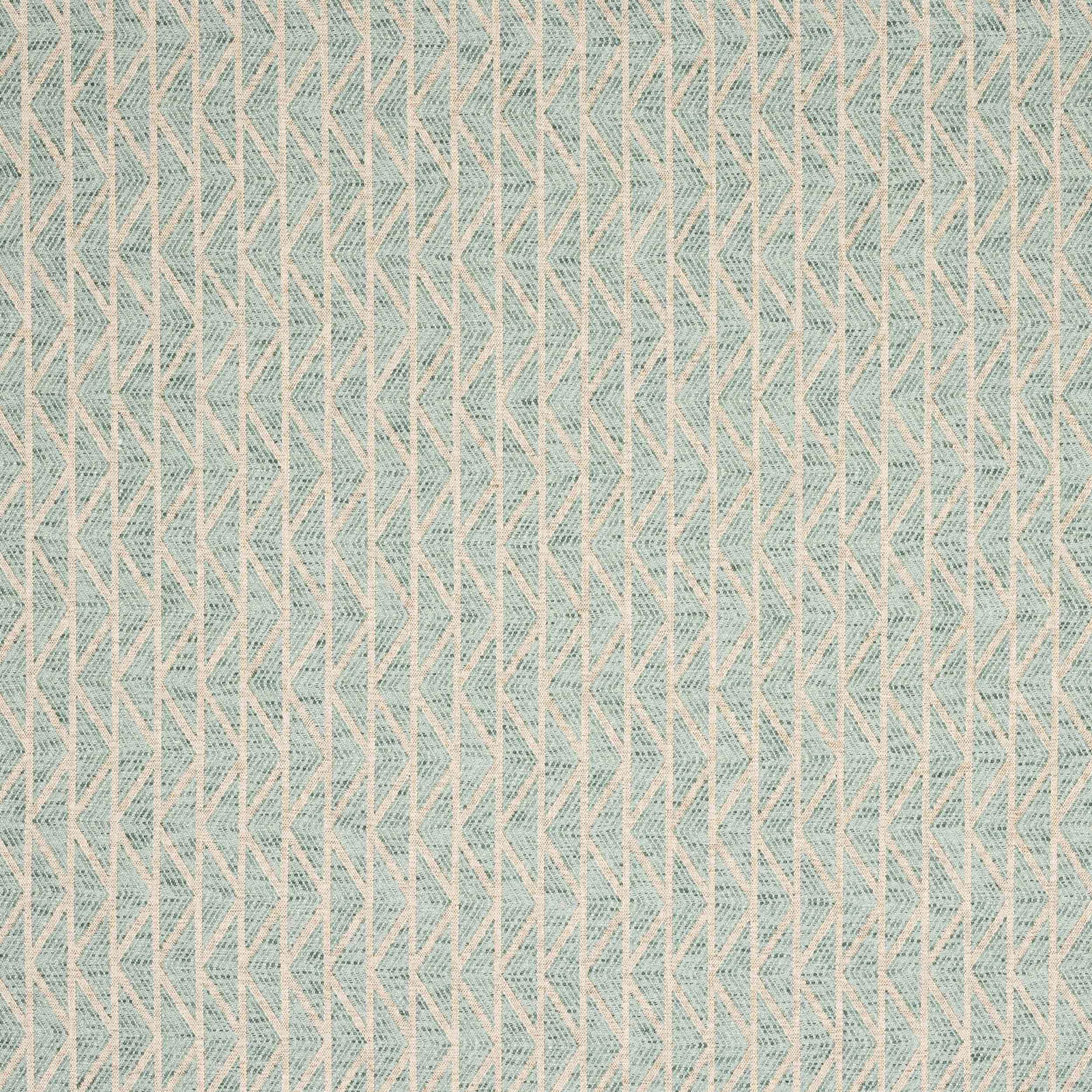 Pale teal chevron check woven fabric with a soft textured finish