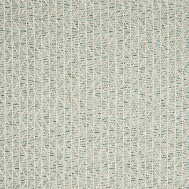 Pale teal chevron check woven fabric with a soft textured finish