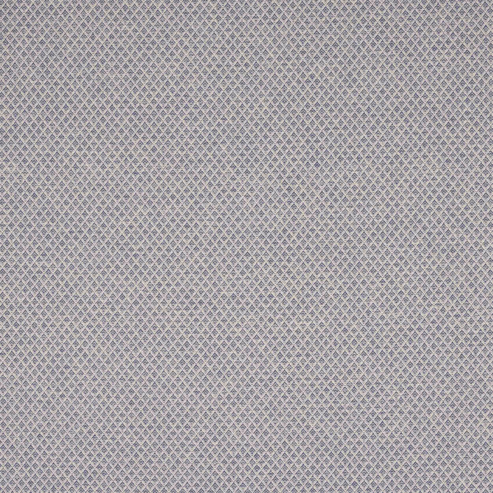 Close-up of a small diamond-woven fabric in muted dark blue and pale grey