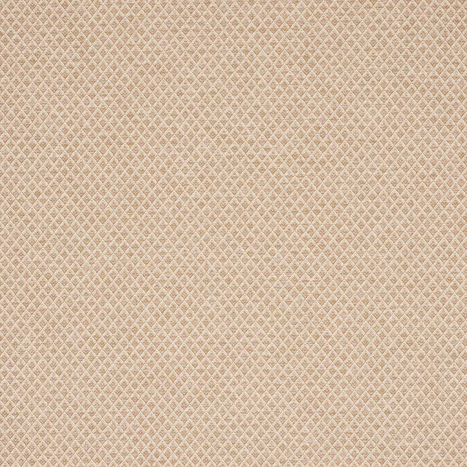 Pale straw beige fabric with small diamond lattice weave