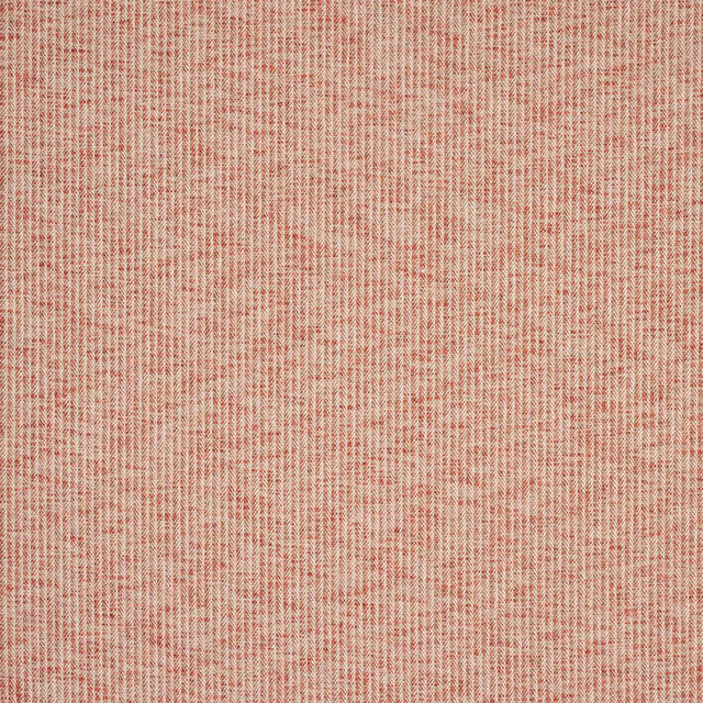 Close-up of a soft dusty red herringbone woven fabric with fine chevron texture