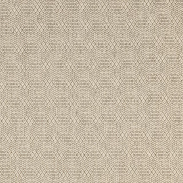 Soft beige small diamond geometric woven fabric swatch with fine tonal texture