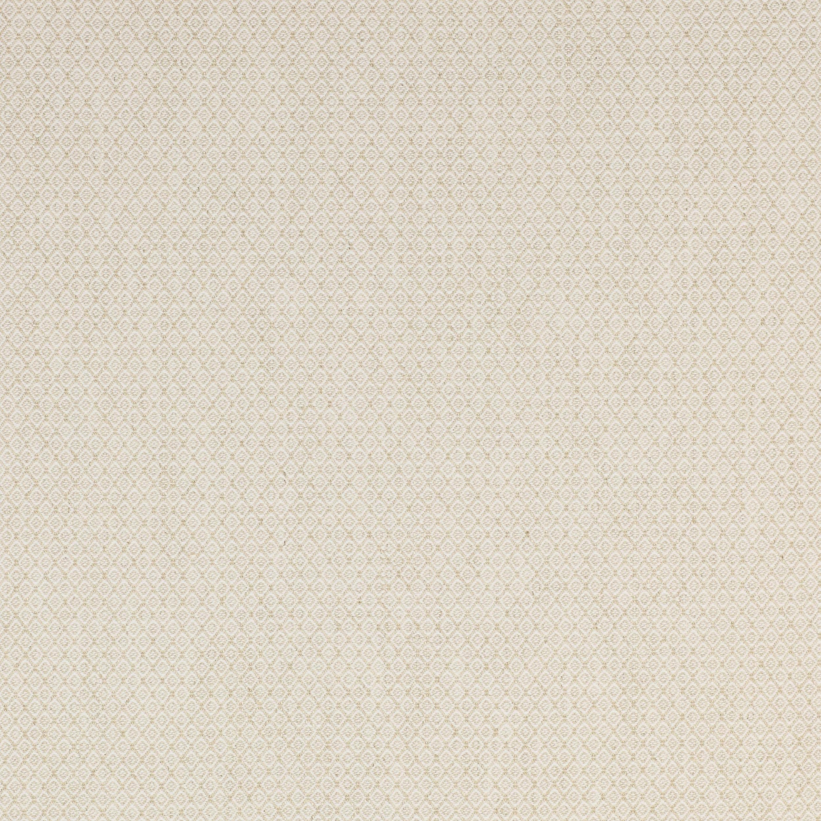 Pale cream geometric fabric swatch with tiny diamond lattice texture