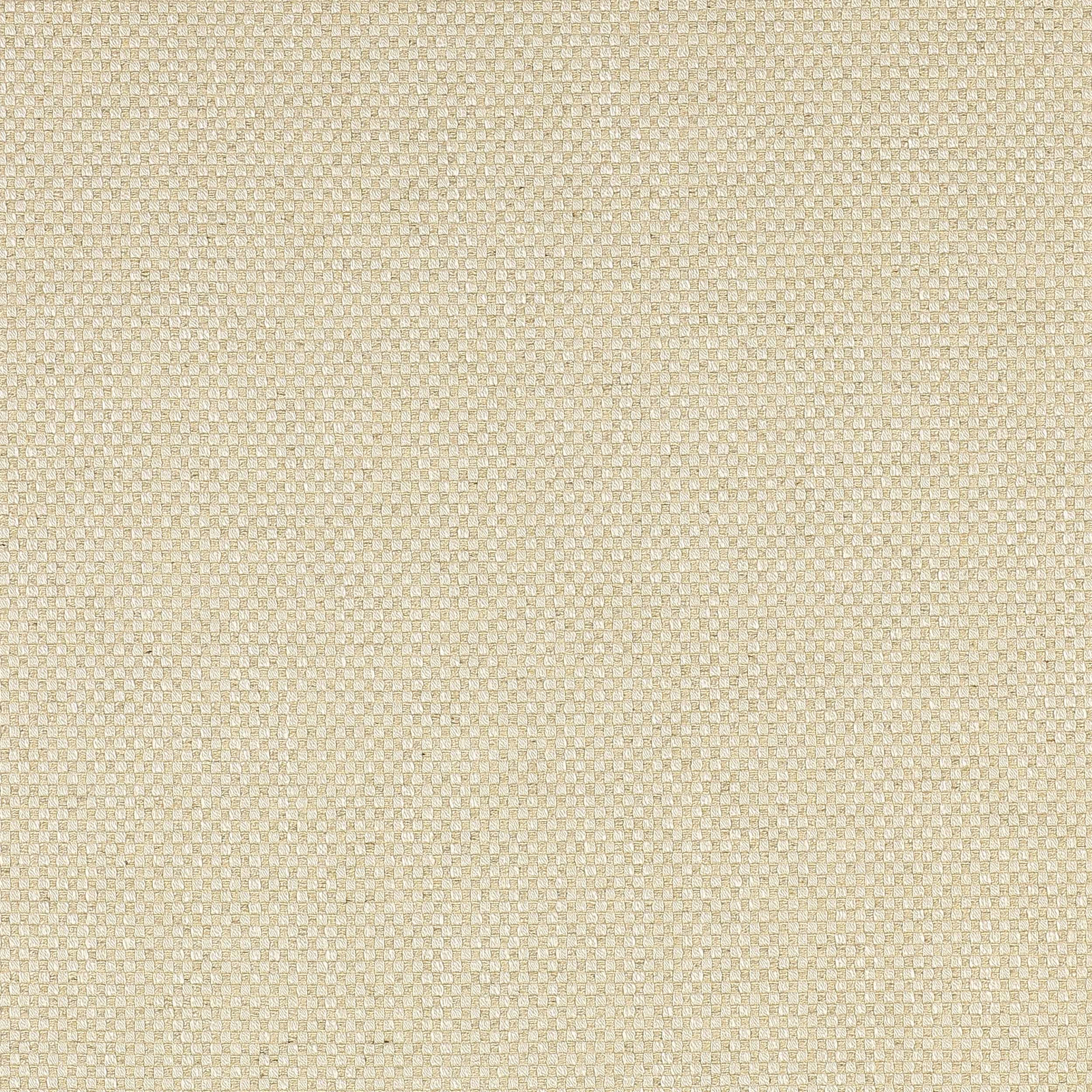 Close-up of a small geometric woven fabric in warm dark cream tones