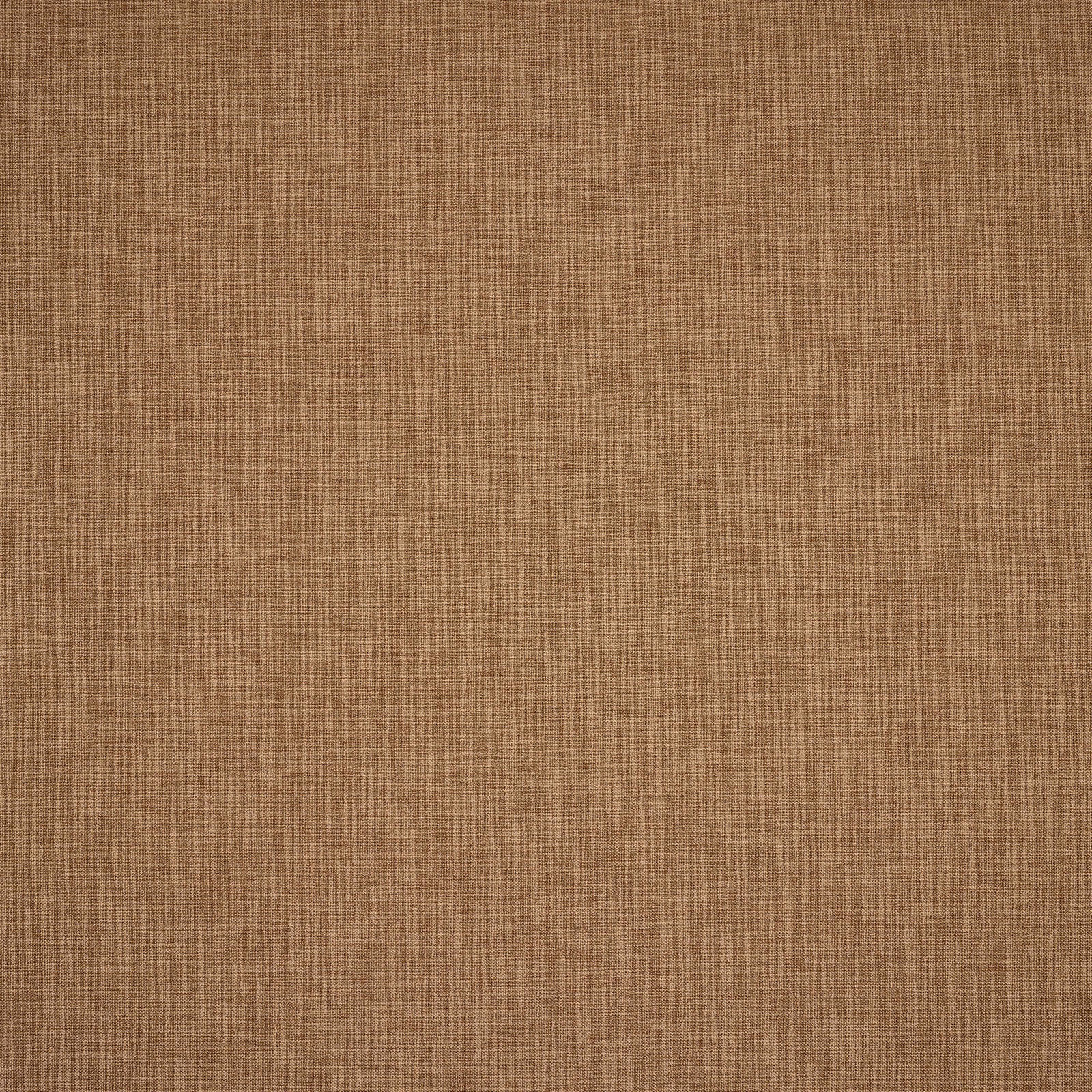 Close-up of a warm caramel brown plain woven fabric with fine texture