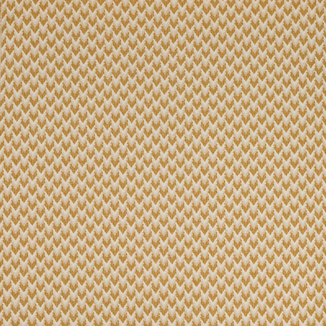 Small saffron and cream geometric woven fabric with a crisp textured surface