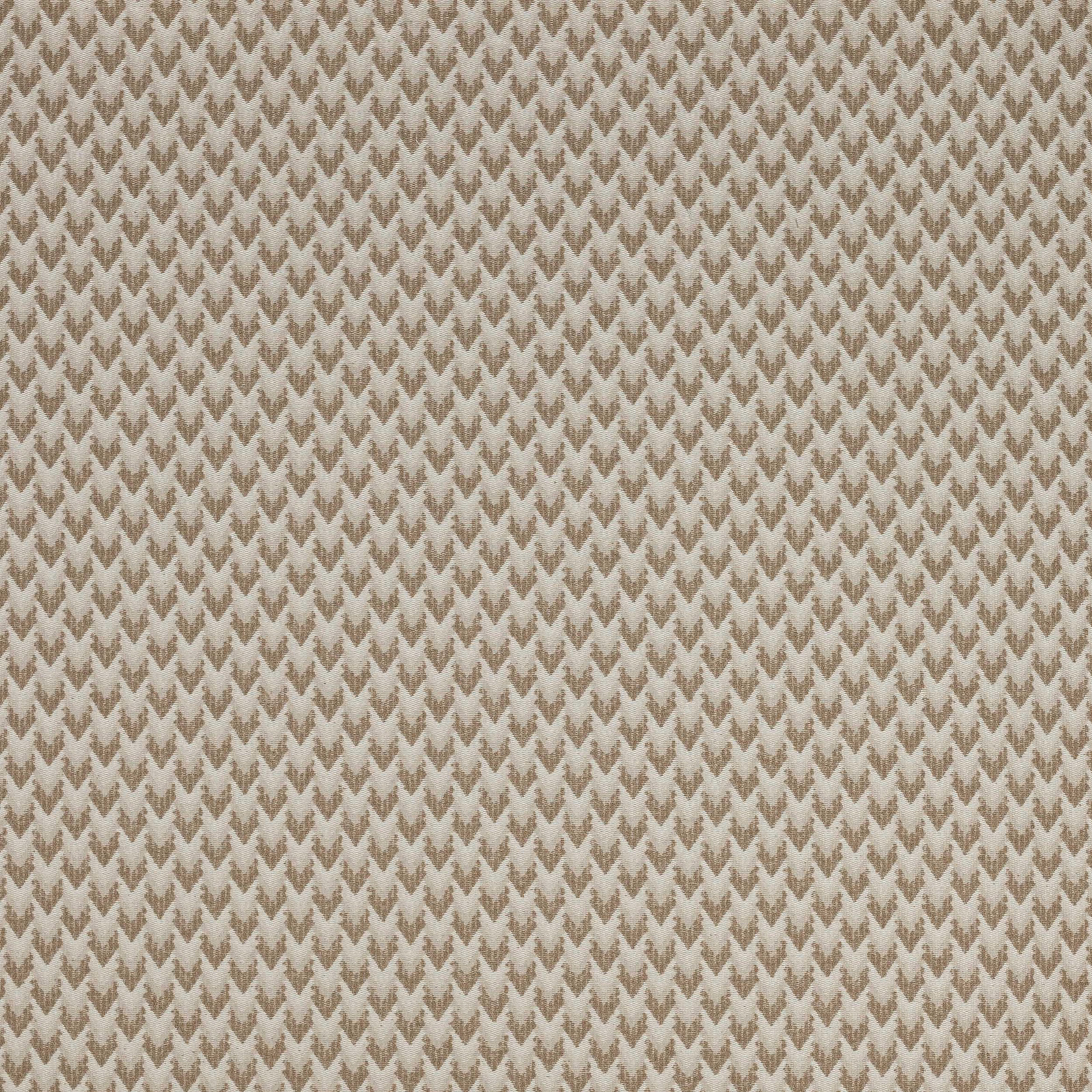 Warm sand beige small chevron check woven fabric with fine textured surface