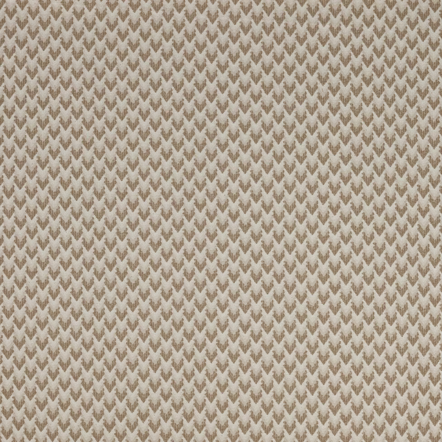 Warm sand beige small chevron check woven fabric with fine textured surface