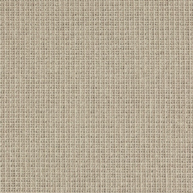 Close-up of a soft beige woven fabric with fine crosshatch texture