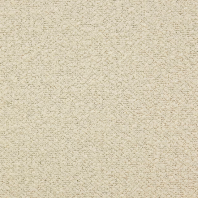 Close-up of soft bone cream textured woven fabric with tiny looped flecks