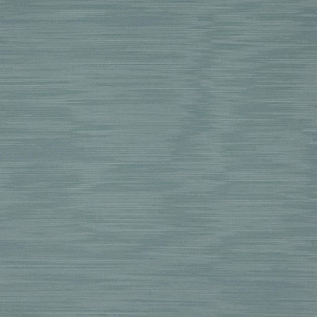 Soft aqua blue woven fabric swatch with fine horizontal ribbed texture