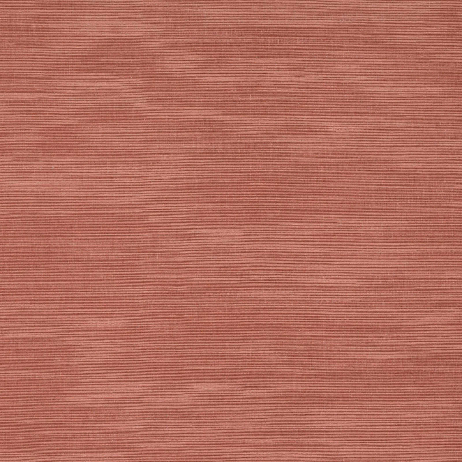 Dusty terracotta woven fabric with fine horizontal ribbing and soft matte texture