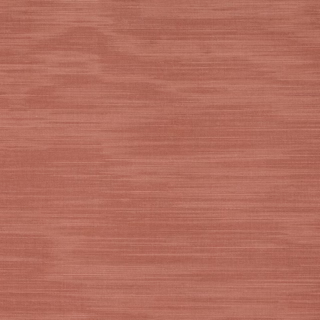 Dusty terracotta woven fabric with fine horizontal ribbing and soft matte texture