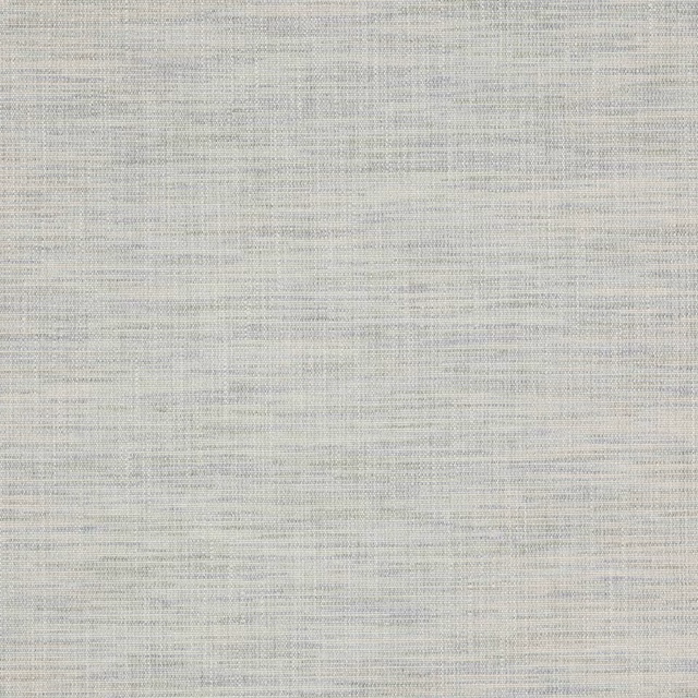 Pale dusty blue textured plain weave fabric with fine horizontal slubbing