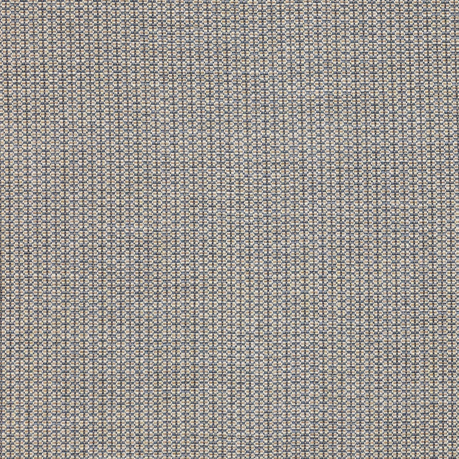 Close-up of small woven fabric in soft powder blue, ivory and grey