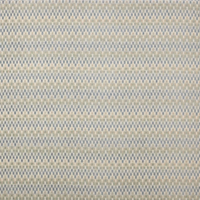 Small woven geometric fabric in soft old blue, grey and ivory tones