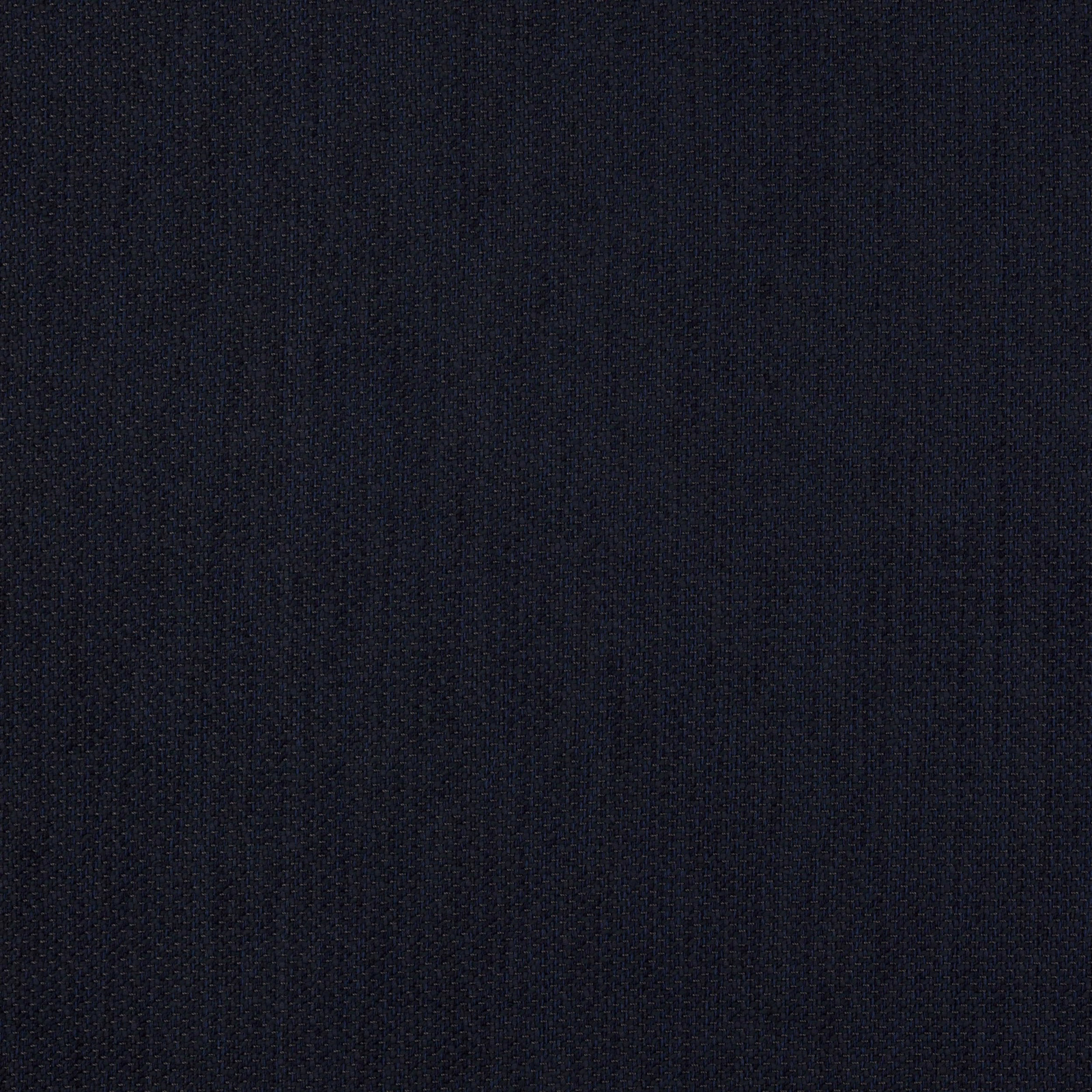 Close-up of a deep midnight blue plain woven fabric with fine texture