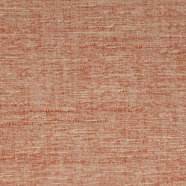 Close-up of a textured terracotta woven fabric with cream and rust flecks