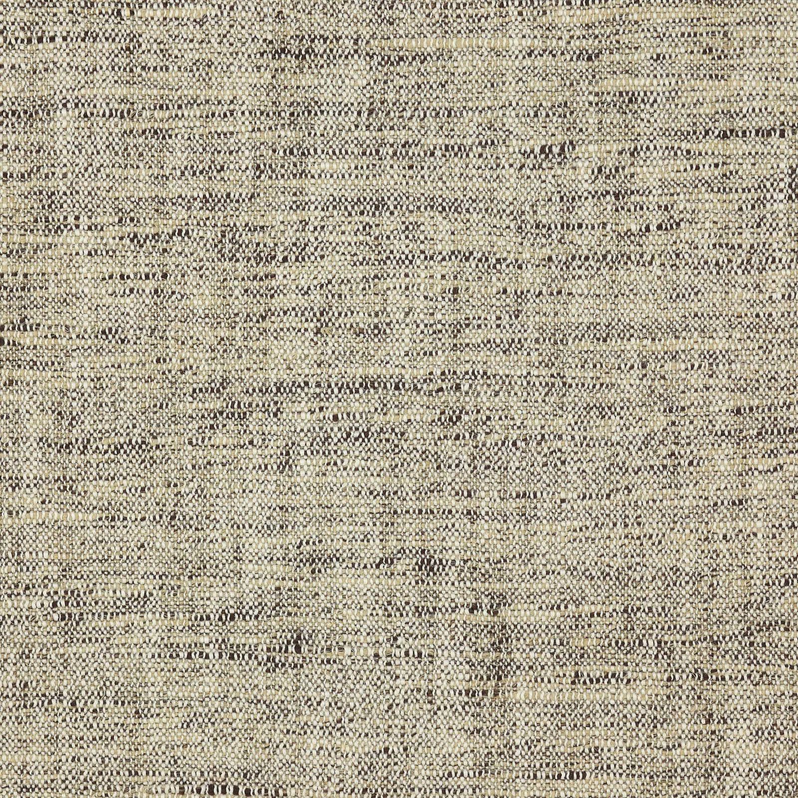 Close-up of Montecito Bark woven fabric in warm beige-brown with dark flecks