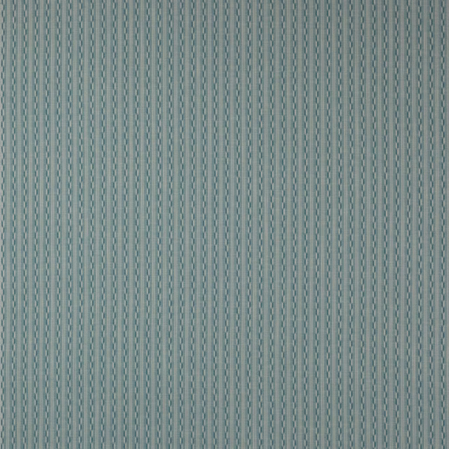 Pale aqua striped woven fabric with fine vertical texture and subtle stitched detail