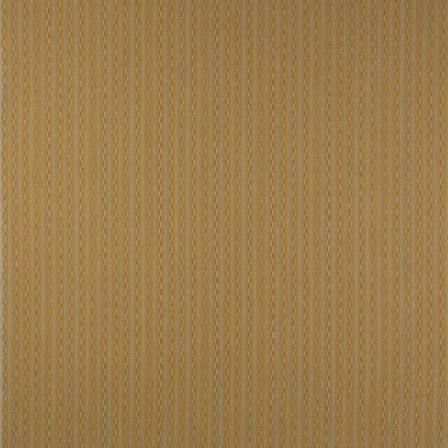 Close-up of a warm mustard-yellow vertical stripe fabric with fine woven texture