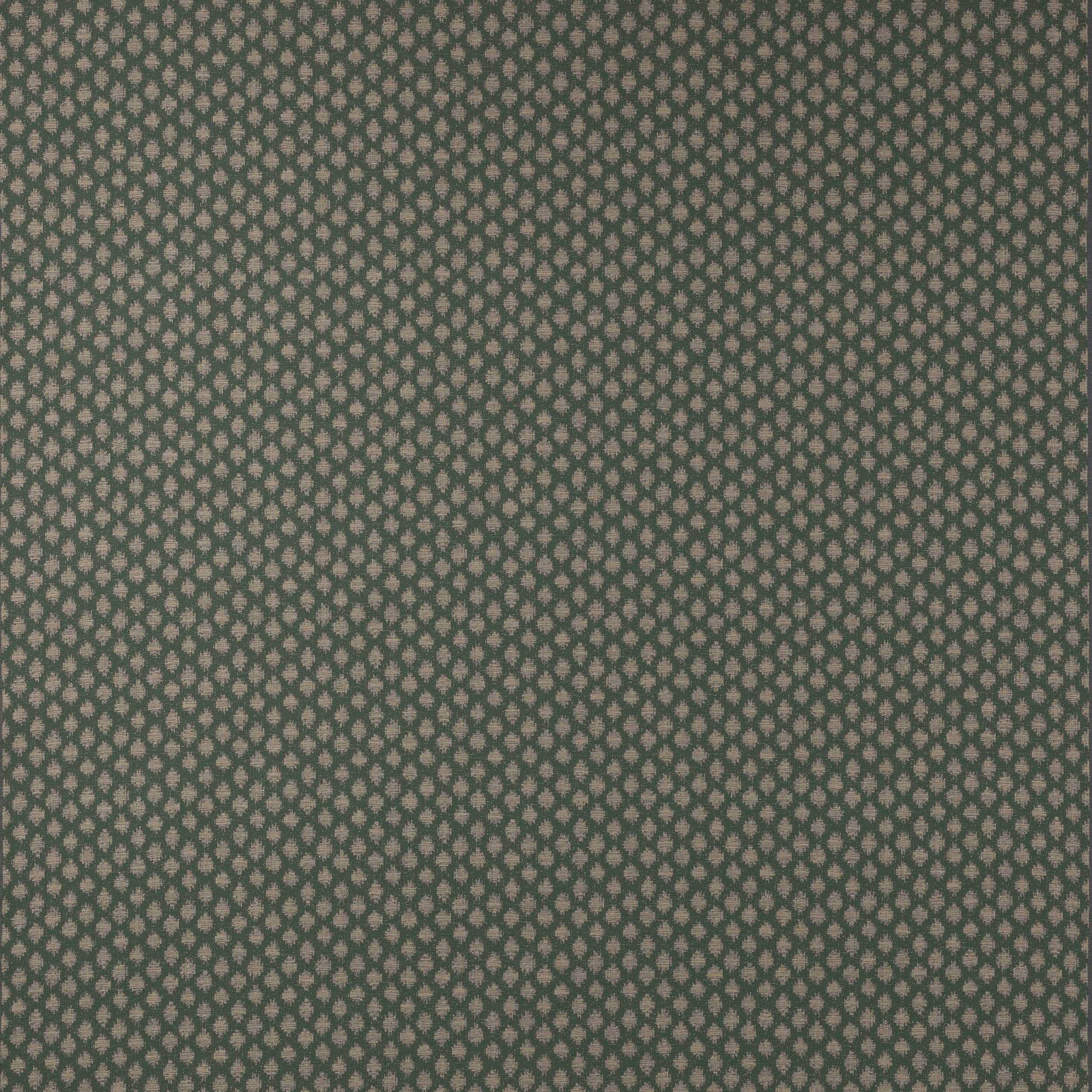 Close-up of small geometric woven fabric in muted teal and pale accent tones