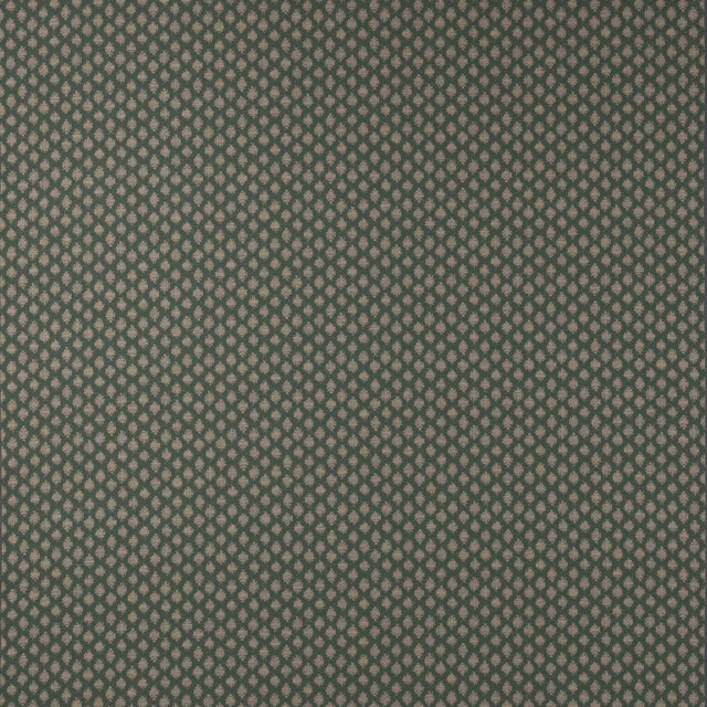 Close-up of small geometric woven fabric in muted teal and pale accent tones