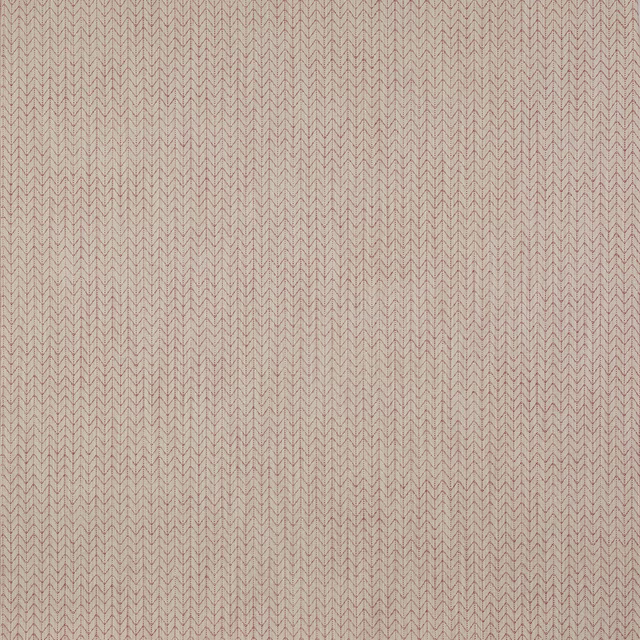Close-up of small russet chevron-rhombus weave on a pale linen ground