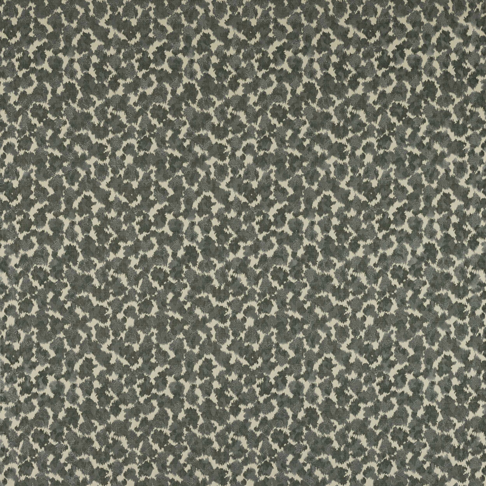 Muted celadon and cream abstract woven fabric with small irregular pattern