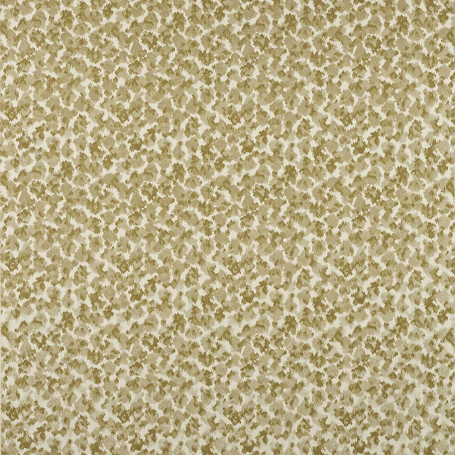 Mottled ecru and gold abstract fabric swatch with small-scale speckled pattern