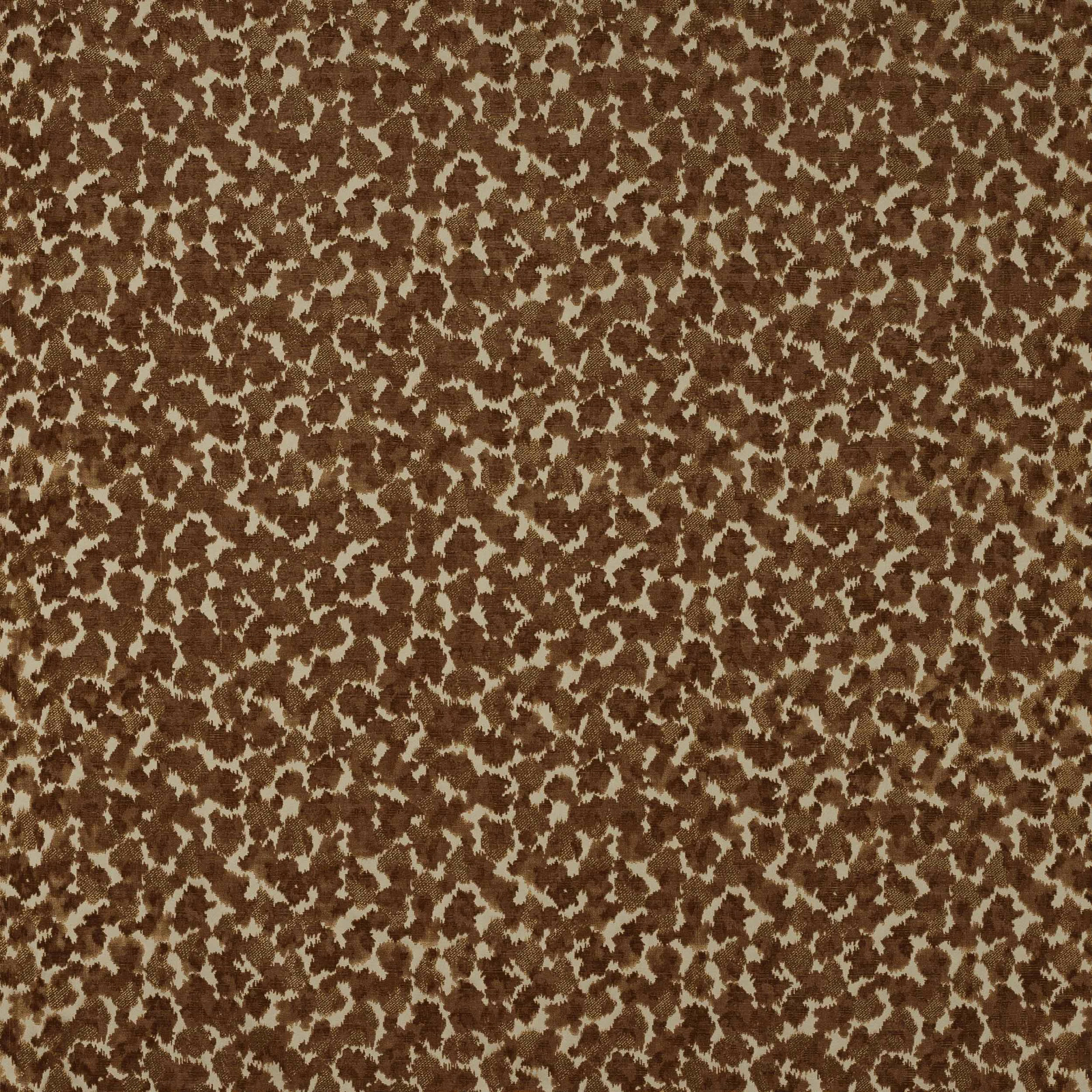 Terracotta and biscuit abstract small-scale woven fabric swatch