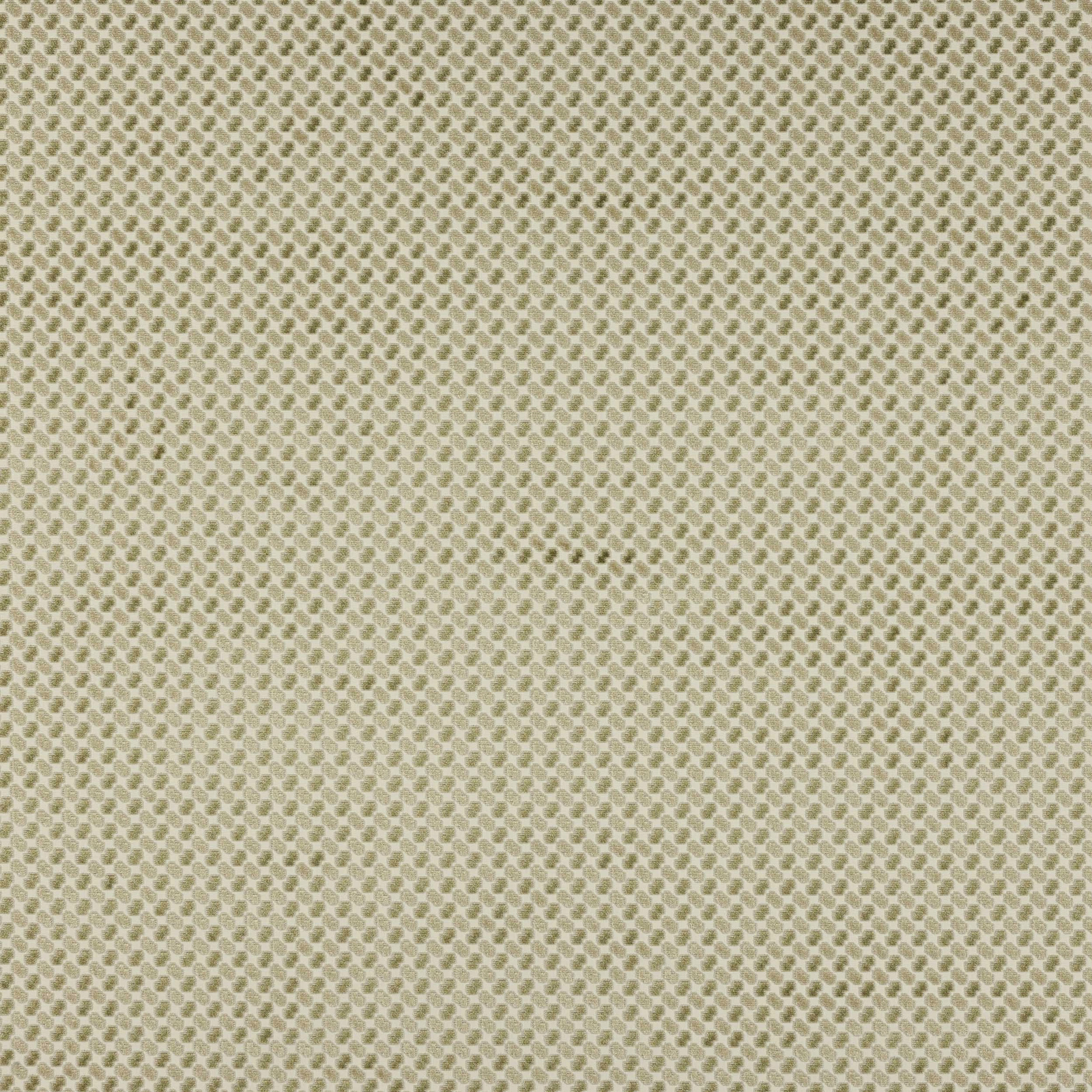 Close-up of a warm beige small-scale geometric woven fabric