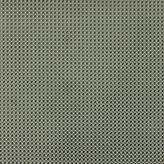 Celadon green miniature geometric woven fabric with small dark motif