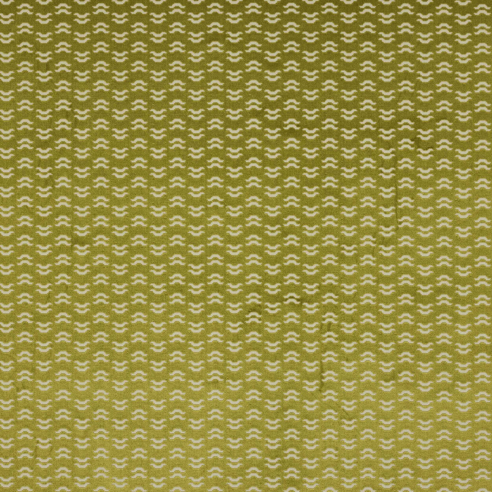 Mustard gold woven fabric with tiny cream abstract motifs in a tight repeat
