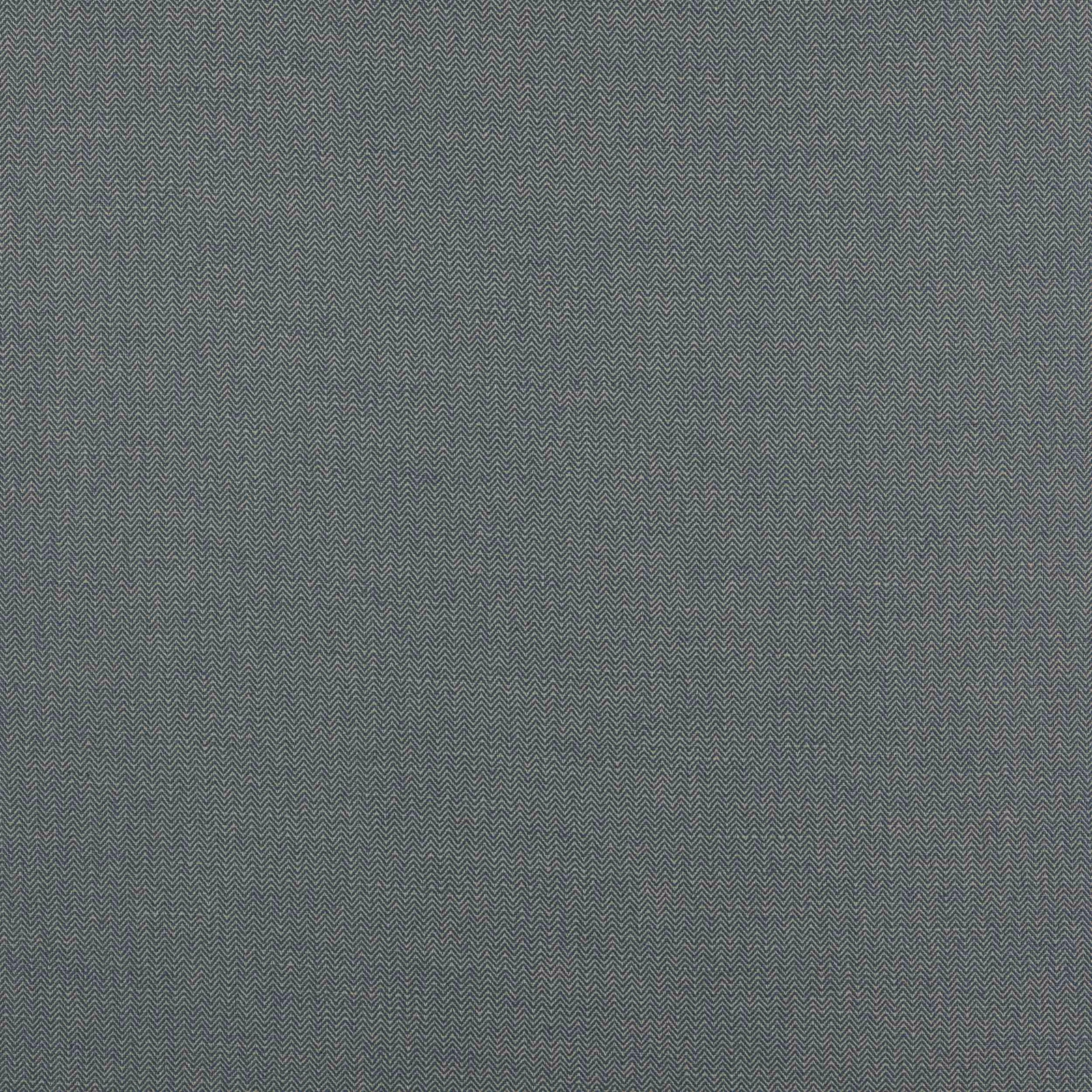 Muted blue-grey linen fabric with a fine chevron check weave