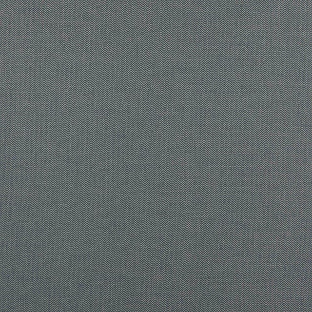 Muted blue-grey linen fabric with a fine chevron check weave