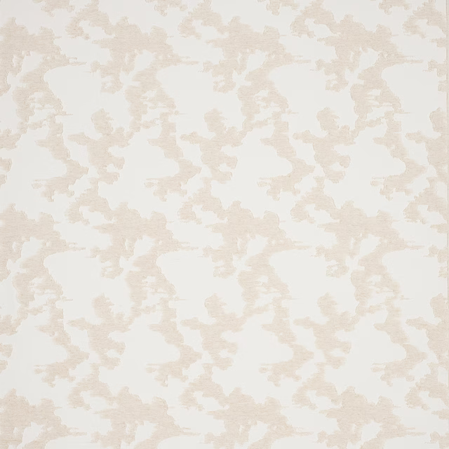 Close-up of Abel Bone fabric showing a pale bone ivory abstract weave